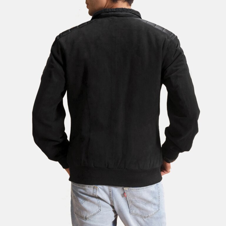 Mens Ethan Hybrid Suede Bomber Jacket Tilted Back-8-1720093282484